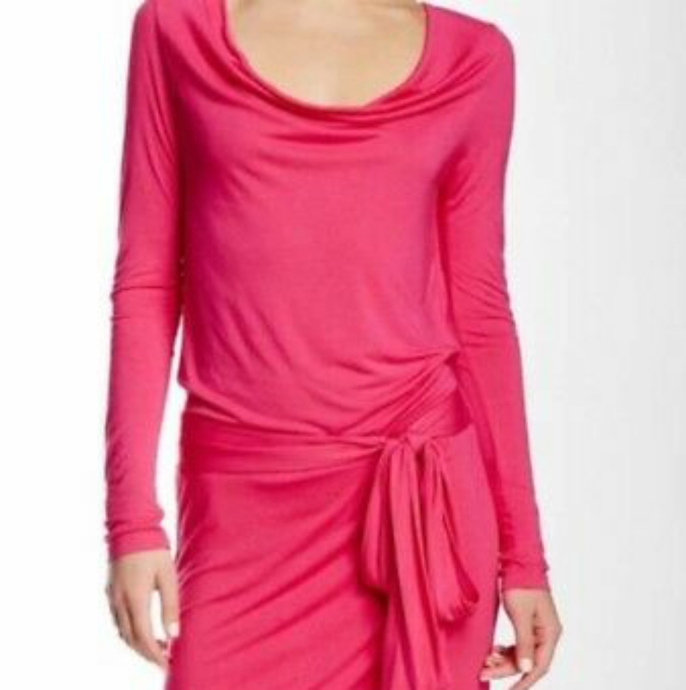 Haute Hippie Hot Pink Open Back Dress